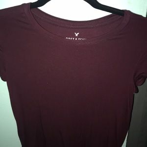 Soft and sexy maroon tee